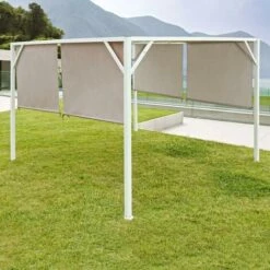 Telo Di Ricambio Per Gazebo Cipro 3 X 3 Mt Copertura In Poliestere Pergolato Moderno -Giardino di Lusso 100251405 4