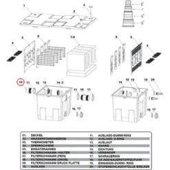 Ricambio Per Biofiltro Per Laghetti SunSun CBF-350B Scarico -Giardino di Lusso 10201057 3