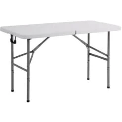 Tavolo Catering Pieghevole Rettangolare In Metallo E Abs Bianco 120x60 Per Ristorante Matrimonio