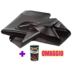 HEISSNER Telo Laghetto Pvc Nero Atossico 0,5 Mm Tutte Le Misure + Cibo Pesci Omaggio Larghezza: Larghezza 4 Metri Lunghezza: Lunghezza 4 Metri