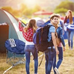 Relaxdays Sedia Da Campeggio Moonchair Carico Max. 120 Kg Comoda Poltrona Da Camping Pieghevole Con Custodia, Blu Scuro -Giardino di Lusso 10720588 5