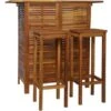 Set Tavolo E Sedia Da Bar 3 Pz In Legno Massello Di Acacia VidaXL -Giardino di Lusso 11121669 1