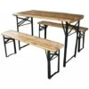 Set Birreria Da Giardino In Legno Con Tavolo E Panche Pieghevoli, 200 X 70 Cm -Giardino di Lusso 11229062 1