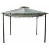 Gazebo Da Giardino Deluxe In Acciaio Doppio Tetto, 3x3 M