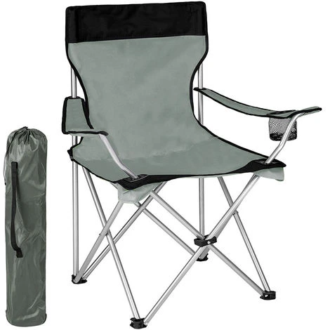 Sedia Pieghevole Da Campeggio Con Borsa Camping Sedia Spiaggia Da Esterno Grigio 3 Sedia Pieghevole Da Campeggio Con Borsa Camping Sedia Spiaggia Da Esterno Grigio