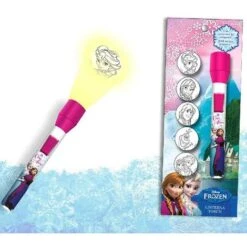 Torcia Proiettore 5 Immagini Personaggi Elsa Ed Anna Disney Frozen