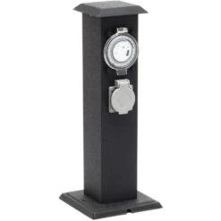 Colonna Multipresa Da Giardino Con 2 Prese In Metallo Timer Palo Presa Multipla Esterno -Giardino di Lusso 11317727 3