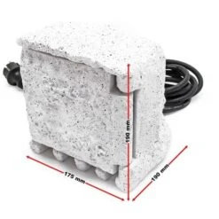 Presa Multipla Effetto Pietra 4 Prese Multipresa Da Esterno Giardino 5m -Giardino di Lusso 11317734 4