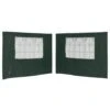 Parete Per Tendostruttura In PE 2pz Con Finestra Verde VidaXL
