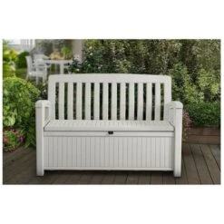 Panchina Keter Storage Bianca -Giardino di Lusso 11485554 3