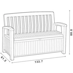 Panchina Keter Storage Bianca -Giardino di Lusso 11485554 5