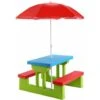 Tavolo Da Picnic Per Bambini Con Parasole Pieghevole Set Di Tavolo E Panche Per Giardino Esterno -Giardino di Lusso 11588888 1