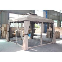 4 ZANZARIERE LATERALI DI RICAMBIO 3X3 PER GAZEBO DA GIARDINO