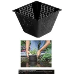 Multipack Da 10 Cesti Per Piante Acquatiche Pezzi 5 Rotondi E Pezzi 5 Quadrati Laghetto Magic -Giardino di Lusso 11741587 3