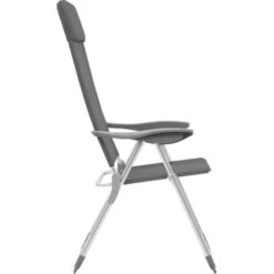Sedie Pieghevoli Da Campeggio 2 Pz Grigio In Alluminio VidaXL -Giardino di Lusso 11743298 5