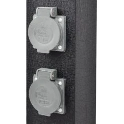 Presa Elettrica Da Giardino Con Pilastro Nero VidaXL -Giardino di Lusso 1186210 5