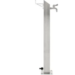 Fontanella A Colonna In Acciaio Inossidabile Quadrata 95 Cm VidaXL -Giardino di Lusso 12222294 4