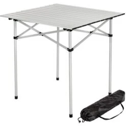 Tavolo Da Campeggio Picnic Richiudibile In Alluminio 70x70x70 Cm Con Custodia -Giardino di Lusso 12311582 5