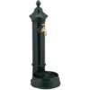 Relaxdays Fontana A Colonna Da Giardino, Stile Vintage, Autoportante, Rubinetto, Vaschetta, HLP 72x26x31 Cm, Verde Scuro -Giardino di Lusso 12487733 1
