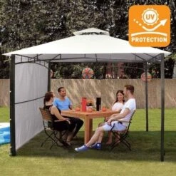 Gazebo 3,3x3,3 Metri Giardino Bar Veranda Mercato Pagoda Antigua Uv -Giardino di Lusso 12532070 4