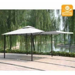 Gazebo 3,3x3,3 Metri Giardino Bar Veranda Mercato Pagoda Antigua Uv -Giardino di Lusso 12532070 5