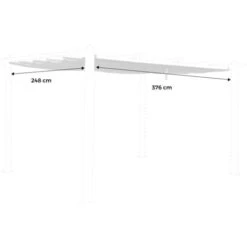 Telo Del Tetto, Colore: Ecru, Per Pergolato, Dimensioni: 3x4m, Modello: Condate - Telo Di Ricambio Per Pergola, Telo Sostitutivo -Giardino di Lusso 12662661 3