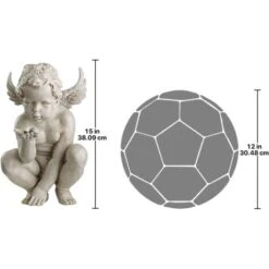 Design Toscano EU4360 Statua Cherubino I Misteri Della Vita, Off Bianco, 29x23x38 Cm -Giardino di Lusso 12794733 2