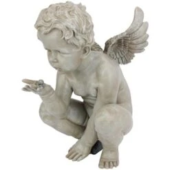 Design Toscano EU4360 Statua Cherubino I Misteri Della Vita, Off Bianco, 29x23x38 Cm -Giardino di Lusso 12794733 3
