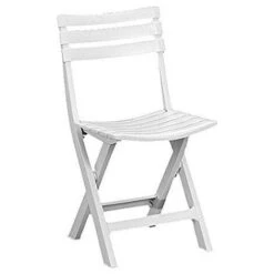 MAURY'S BIRKY SEDIA PIEGHEVOLE DA ESTERNO BIANCA 44 X 41 X H78 CM