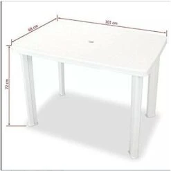 MAURY'S TAVOLO FARETTO DA ESTERNO 101 X 68 X H72 CM BIANCO 9 MAURY'S TAVOLO FARETTO DA ESTERNO 101 X 68 X H72 CM BIANCO -Giardino di Lusso 12956864 4