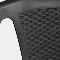 Sedia Da Giardino In Plastica Senza Braccioli Impilabile [ 4 PEZZI ] Procida Antracite -Giardino di Lusso 13145736 3