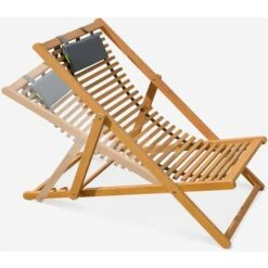 Sdraio Chilienne In Legno, Con Doghe - Modello: Bilbao - 2 Sdraio In Legno Di Eucalipto FSC Oliato Con Cuscino Poggiatesta, Colore: Grigio -Giardino di Lusso 13204601 3