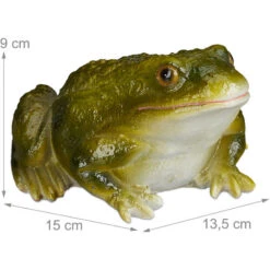 Relaxdays Rana Da Giardino Decorativa, Resistente Alle Intemperie, Per Esterno, Pietra Artificiale, Verde -Giardino di Lusso 13235346 4