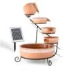 Blumfeldt Empoli Fontana A Cascata Terracotta 5 Livelli 200 L/h Solare 2W LED