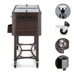 Blumfeldt Springbreak Carrello Portabevande Scomparto Ghiaccio 80l -Giardino di Lusso 13295668 3