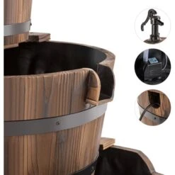 Blumfeldt Cascada 2G Fontana A Cascata Da Giardino 12W 800l/h Legno -Giardino di Lusso 13295677 3