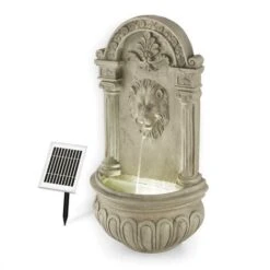 Blumfeldt Löwenstein Fontana A Muro Da Giardino LED Solare 2W Roccia -Giardino di Lusso 13295909 5