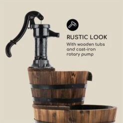 Blumfeldt Cascada Doble Fontana Decorativa 2 Piani 12 W 600l/h Legno Marrone -Giardino di Lusso 13296247 3