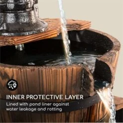 Blumfeldt Cascada Doble Fontana Decorativa 2 Piani 12 W 600l/h Legno Marrone -Giardino di Lusso 13296247 4