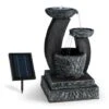 Blumfeldt Fantaghiro Fontana Decorativa Da Giardino LED Solare 3W Poliresina Roccia -Giardino di Lusso 13296517 1