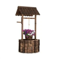 Blumfeldt Andernach Fontana Decorativa Abete Con Secchio Leva Girevole Marrone