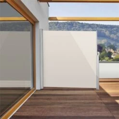 Blumfeldt Bari 318 Tenda A Rullo Laterale300x180cm Alluminio Crema-Sabbia -Giardino di Lusso 14061555 3