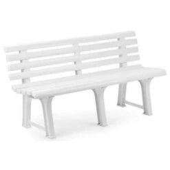 MAURY'S PANCHINA ORCHIDEA IN RESINA DA ESTERNO BIANCA 145 X 49 X 74 CM