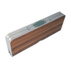 Tavolo Pieghevole In Alluminio Con Due Panche Effetto Legno 90x66x70 Cm Richiudibile Da Campeggio -Giardino di Lusso 14852625 3