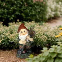 Relaxdays Gnomo Da Giardino Con Fagotto A Forma Di Ghianda, Resistente A Gelo & Intemperie, Giardino & Aiuole, Colorato -Giardino di Lusso 15015257 5