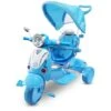 Triciclo A Spinta Con Pedali Per Bambini LT854 SPECIAL Luci Suoni Con Maniglione Colore: Azzurro -Giardino di Lusso 15611762 1
