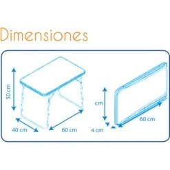 Tavolo Pieghevole Per Bambini Versatile Solenny Bordo Durolac 60x40 Cm -Giardino di Lusso 15730800 4