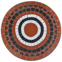 Tavolo Da Bistrot Terracotta E Bianco 60 Cm A Mosaico VidaXL -Giardino di Lusso 1599623 4