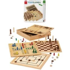 Top Games 36 Scacchi Dama Tria In Legno Dal Negro 53565 Scacchiera Giochi Tavolo