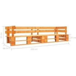 Divano Da Giardino Su Pallet 2 Posti Marrone Miele In Legno VidaXL -Giardino di Lusso 16185148 4